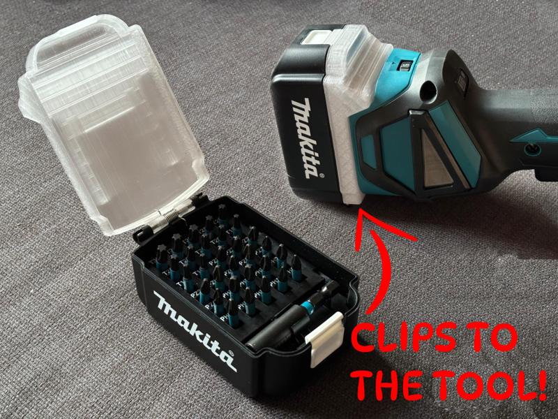Makita LXT Bit Holder cover - Clips to Tool!