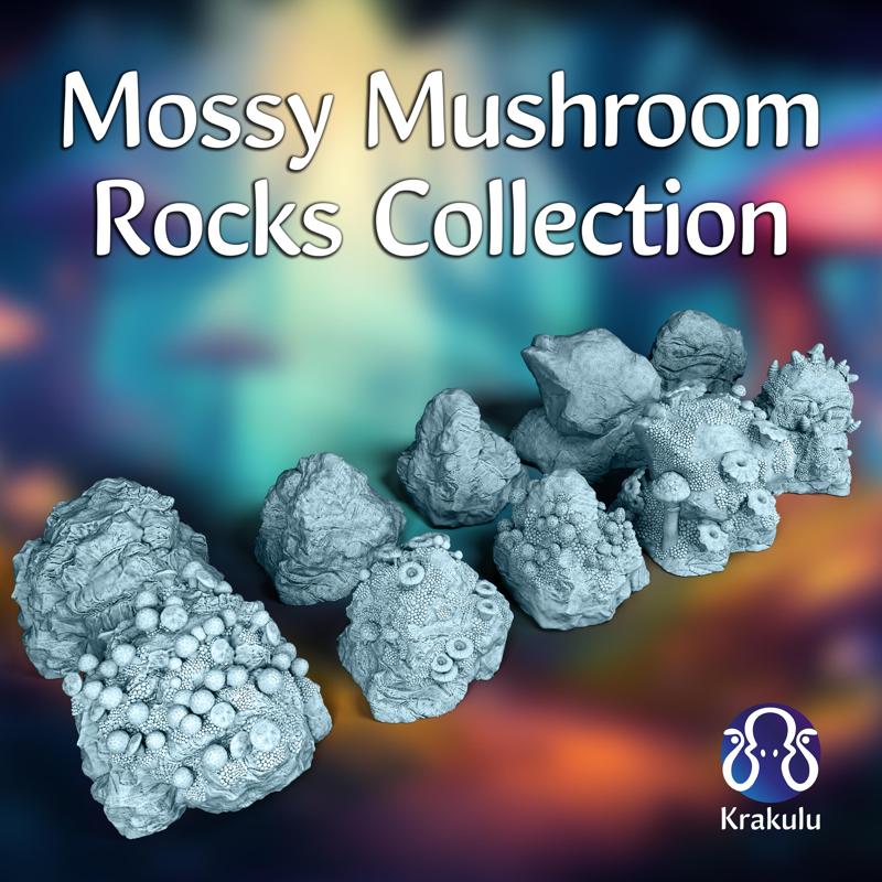 Mossy Mushroom Rocks Collection