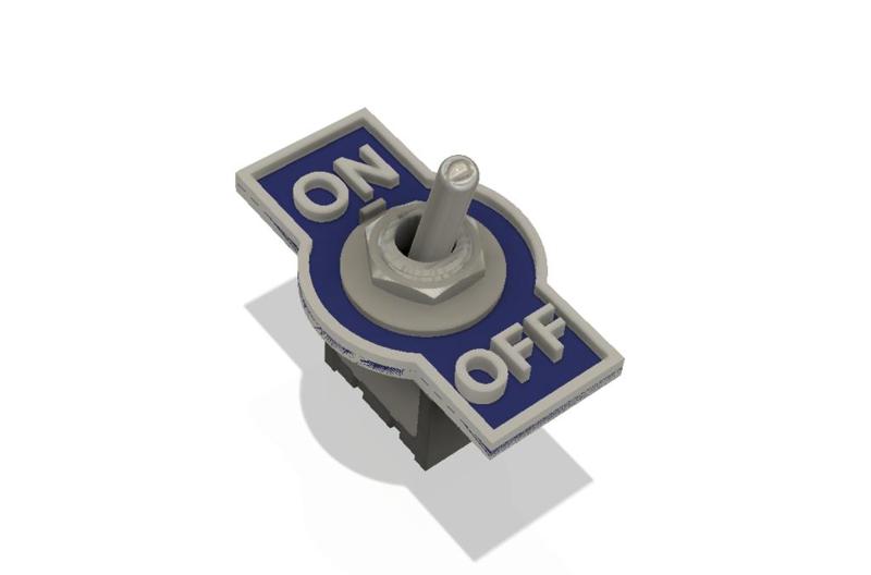 On/off plate for on/off mini switch