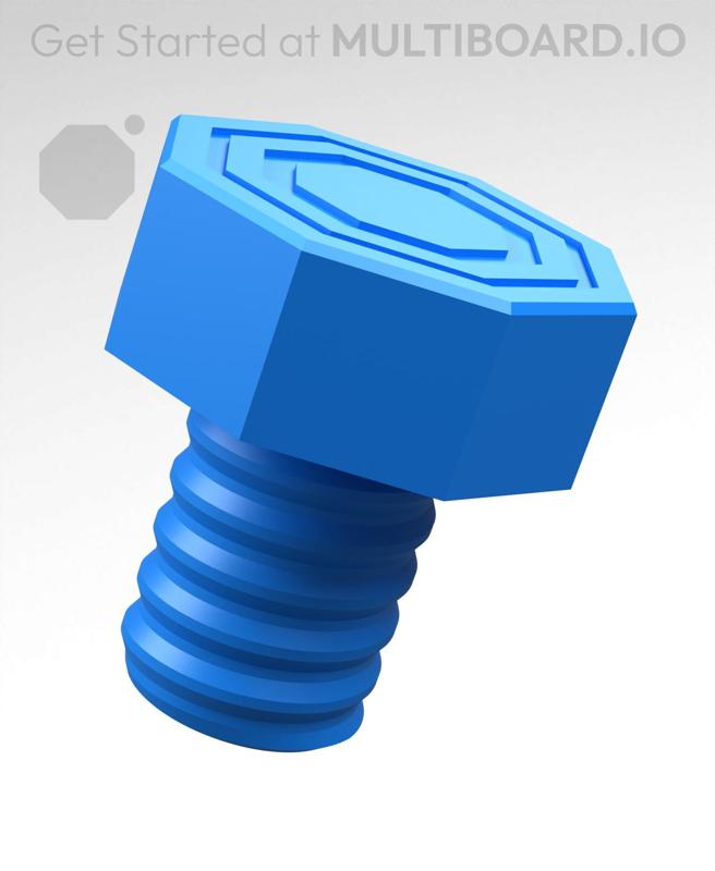 18 mm Mid Thread, Plain Head, Bolt