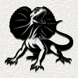 FRILLED LIZARD REPTILE WALL ART HOME DECOR