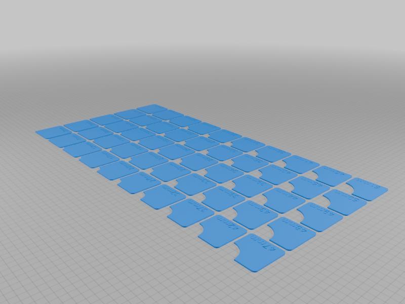 Diameter Gauge Cards (2mm - 51mm)