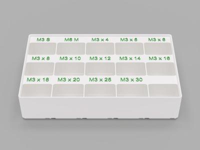 Gridfinity M3 Screw box