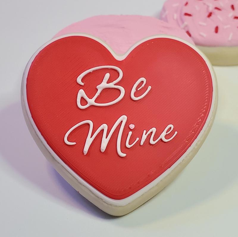 'Be Mine' Heart-Shaped Shortbread Cookie with Royal Icing for Valentine's Day :: Delicious Desserts!