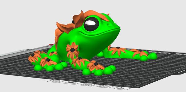 Flower Frog Sculpture