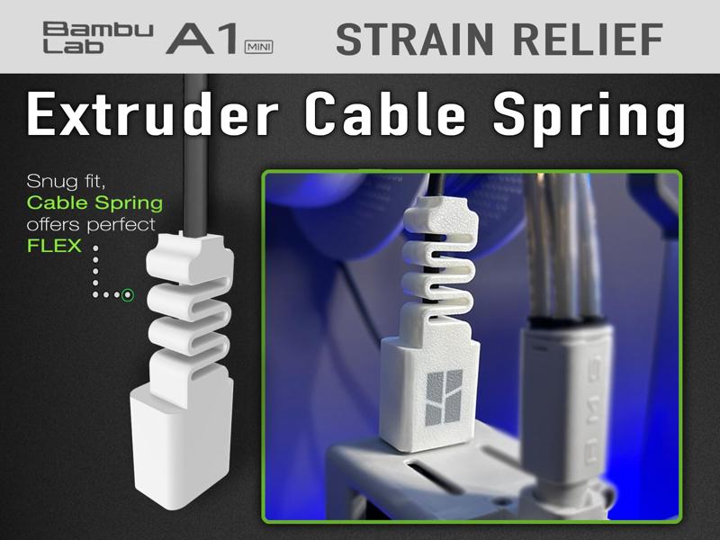 A1 / A1 mini Extruder Cable Spring - Strain Relief