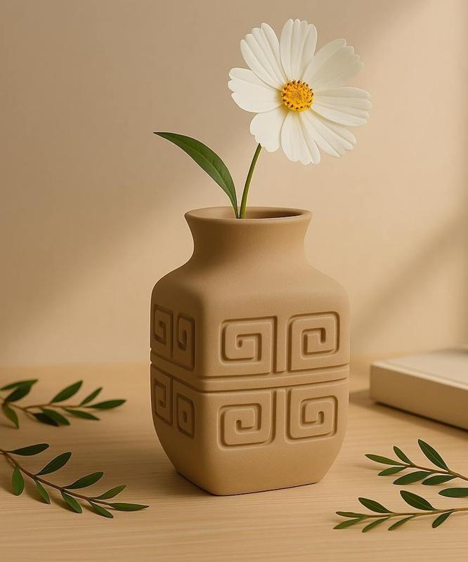 Andean Sol Vase – Bold Mesoamerican-Inspired Decor for Modern Spaces