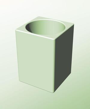 CS128-200 Modular component container for modern decor 3d printing