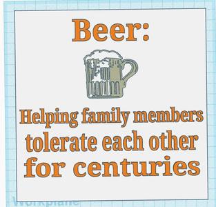 Beer & Family Sign