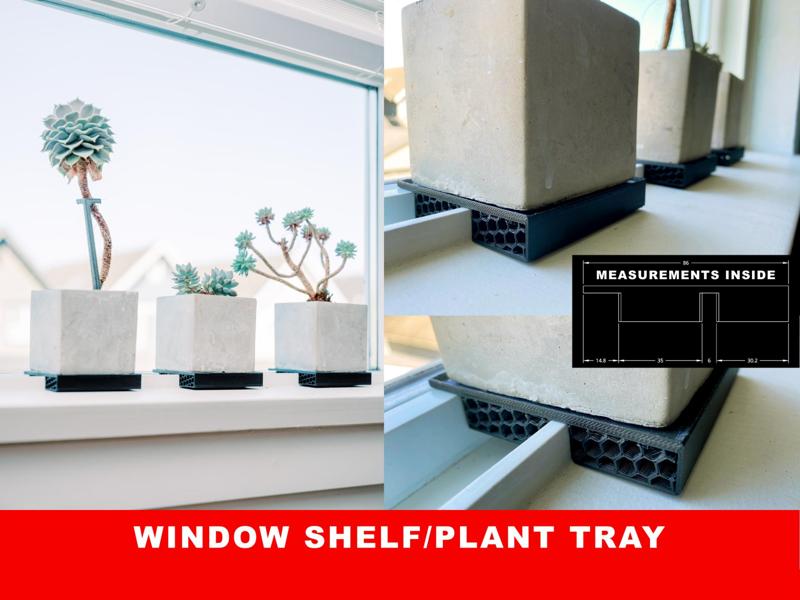 Window plant tray / stand / shelf