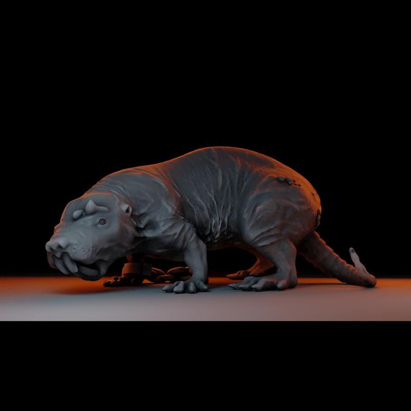 Molly the Monstrous Mole-Rat Tabletop Miniature (01)