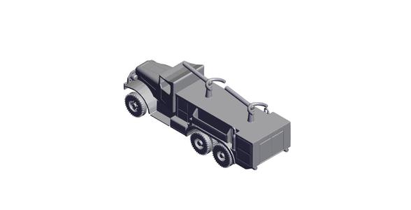 1/87 Scale White Airfield Fire Truck.stl