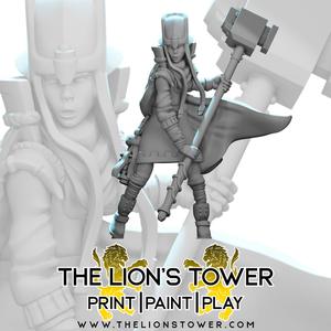 Human Female Cleric (32mm scale miniature)