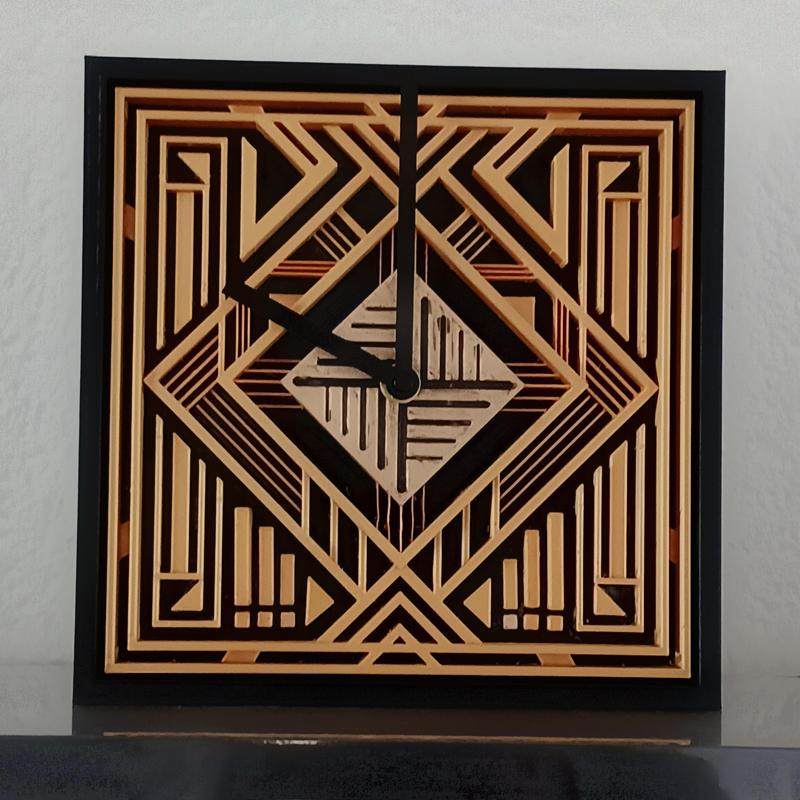 Art Deco Clock - Wall Mounted or Free Standing