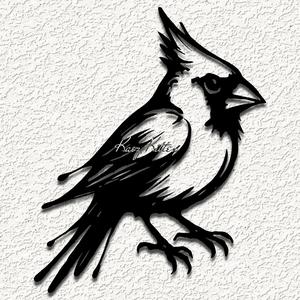ink cardinal bird wall art home decor