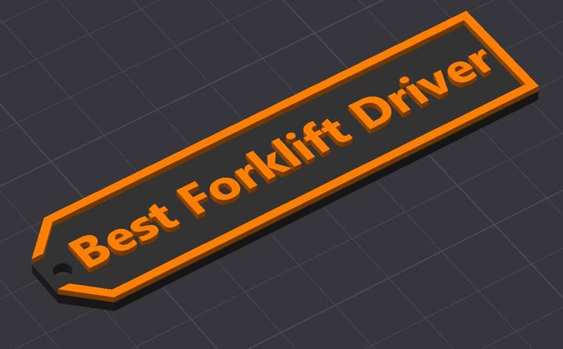 "Best Forklift Driver" keychain