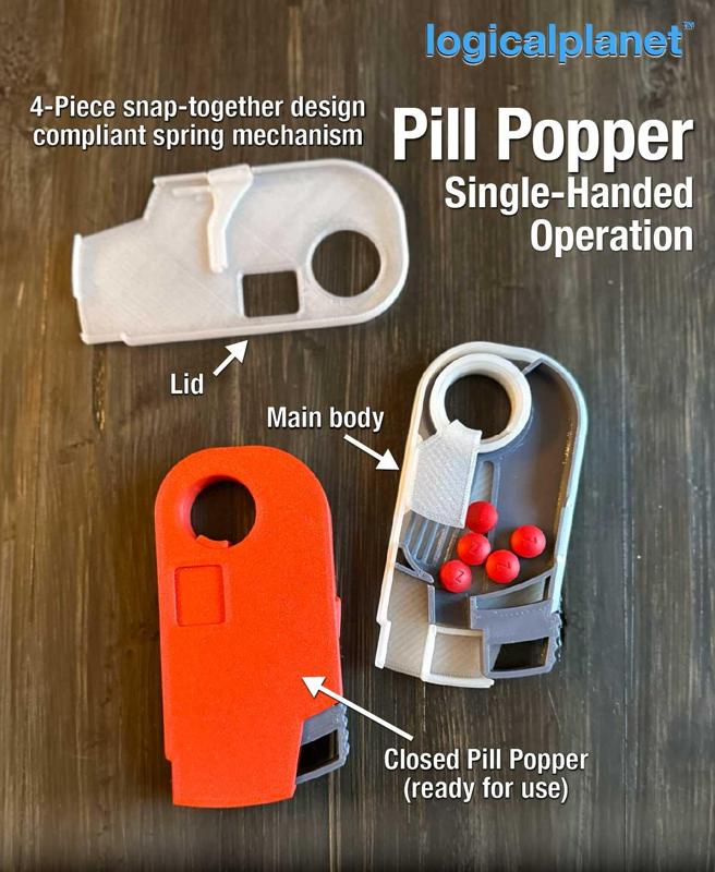 Pill Popper - Single-Handed Pill Dispenser