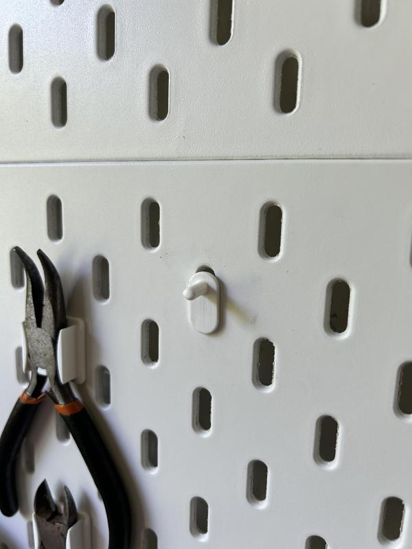 Straight peg for IKEA Skadis