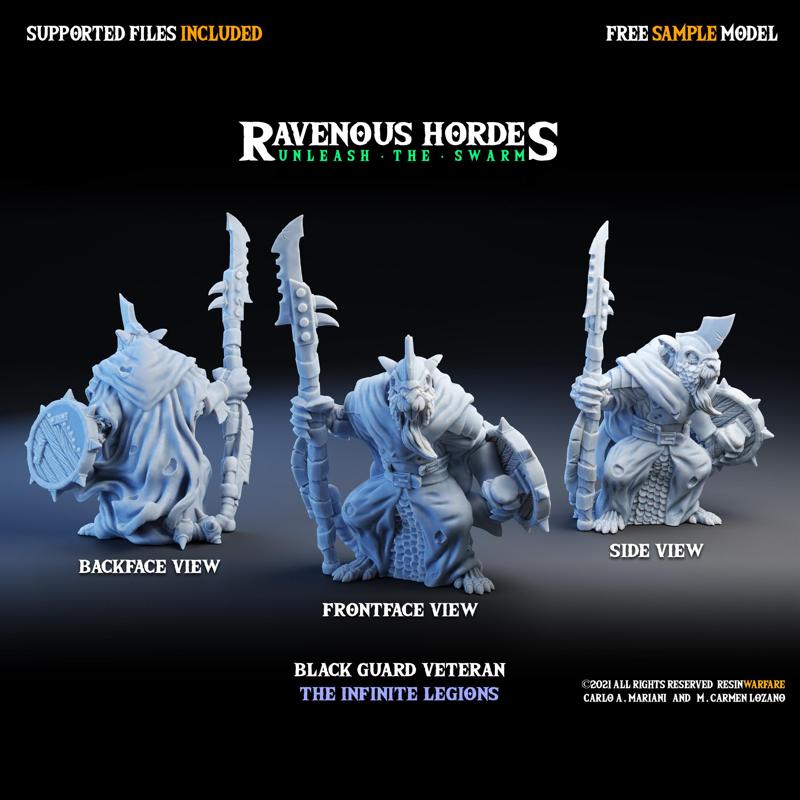 Ravenous Hordes - Black Guard Veteran - Free Sample Model
