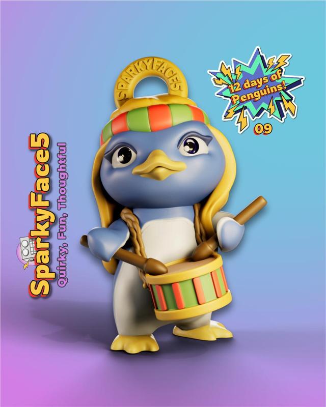 Penguin Little Drummer Boy 9 of 12 Ornament