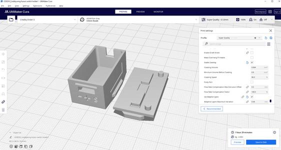 scale accessories...approx 1/10 scale auto battery hobbywing fusion switch holder