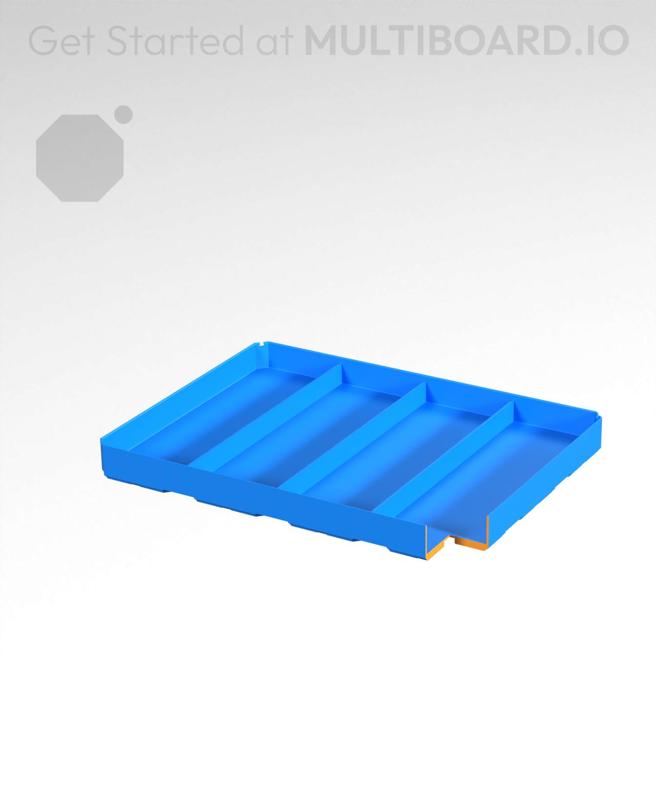 4x3x0.5 - Divided Bin - Multibin Insert