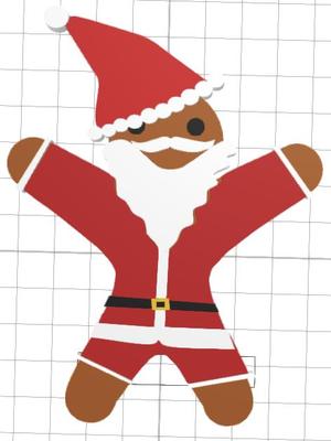 Santa Gingerbread Man