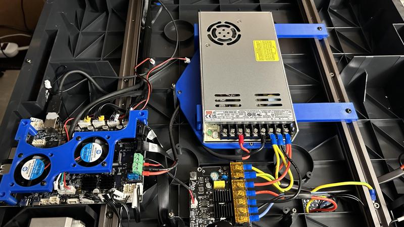 SV08 Meanwell LRS350 Power Supply Mount - No wiring modification edition