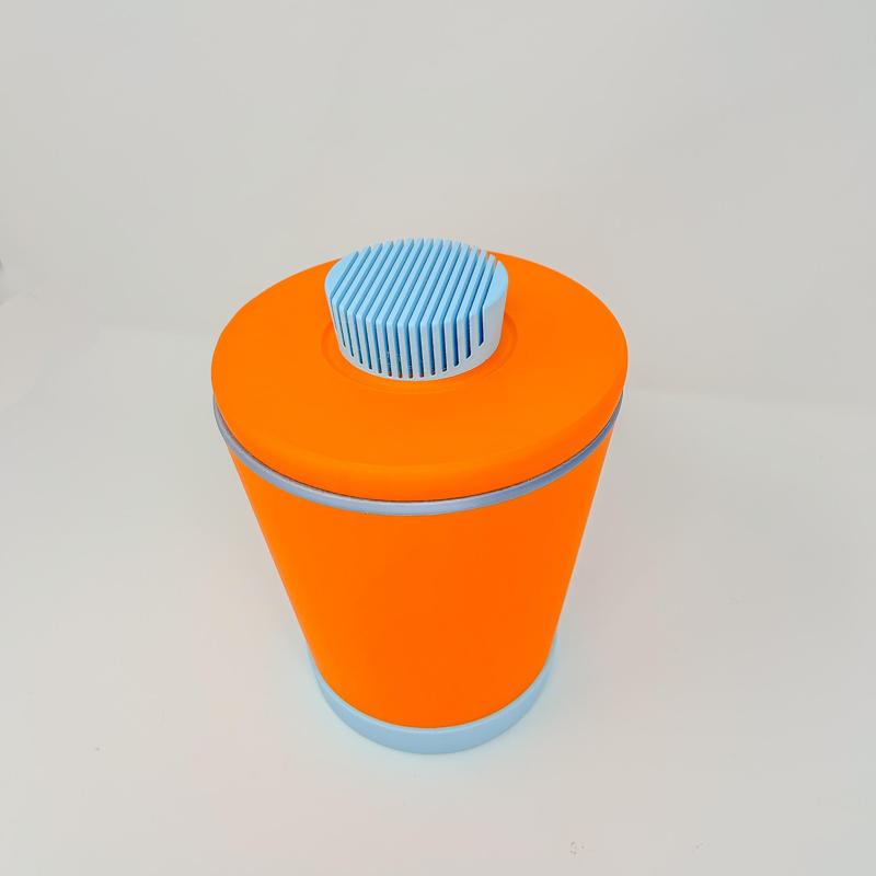 Retro Bucket Organizer - Vintage 1960s-Inspired Knick Knack Organizer with Partitioned Compartments