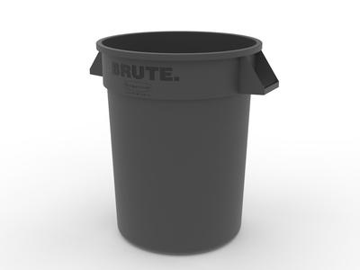 Scale 33 Gallon Rubbermaid Brute Trash Can