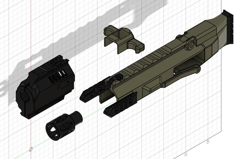 RONI V3 carbine conversion kit for Glock 17,19 & 44 (mussy remix)