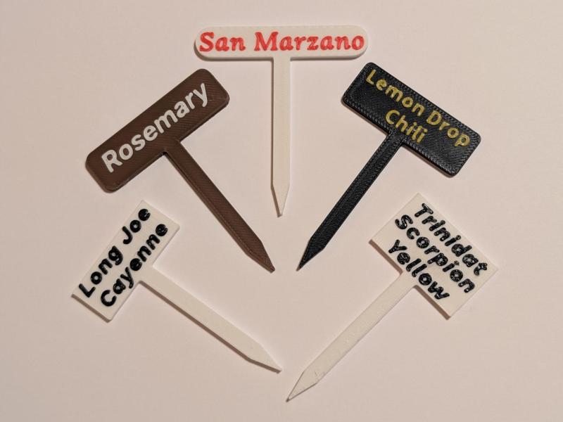 Plant Label Generator (OpenSCAD)