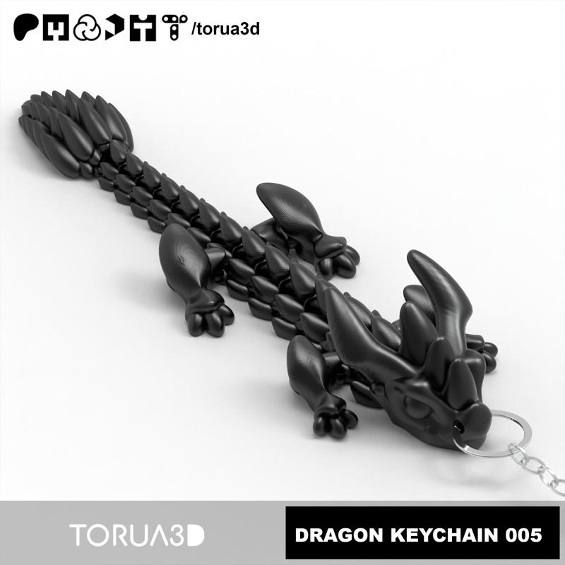 Articulated Dragon Keychain 005