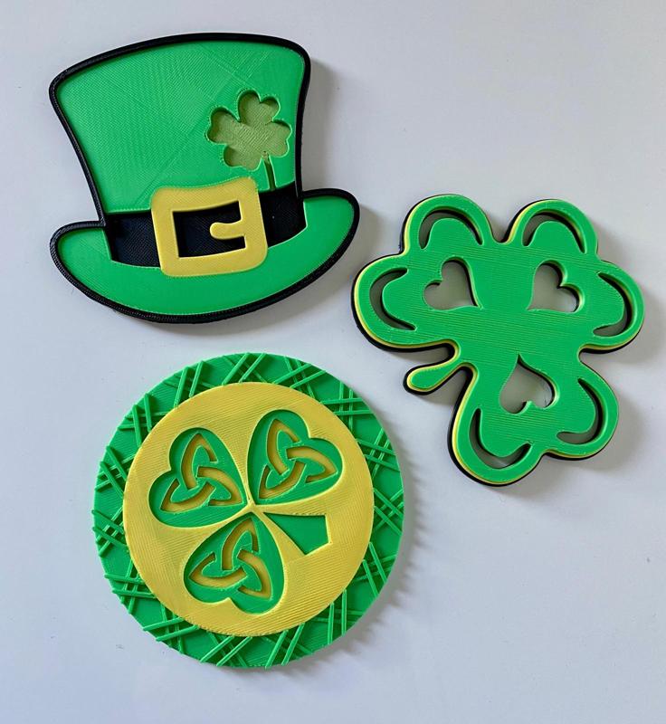 St. Patrick’s Day Coaster Bundle – Shamrock Collection