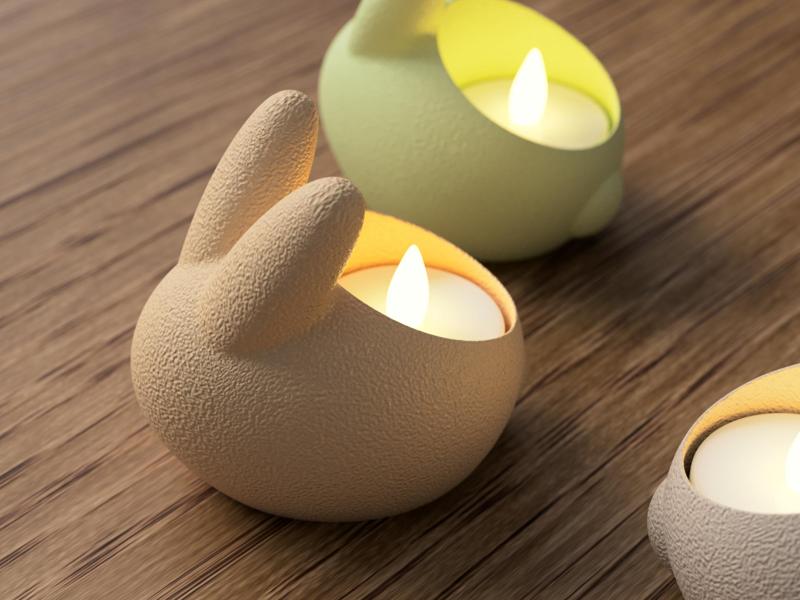 Easter Bunny LED Tealight Holder