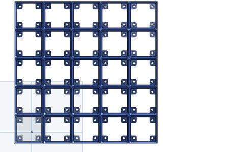 Gridfinity Baseplate 5x5 with magnet holes
