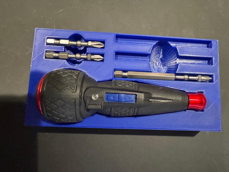 VESSEL Ballgrip Rechargeable Screwdriver Cordless No.220USB-1U Gridfinity