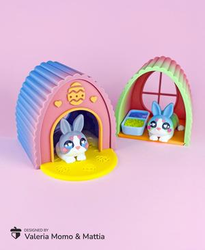 Diorama for Cute Flexi Animals, Cute Bunny Edition