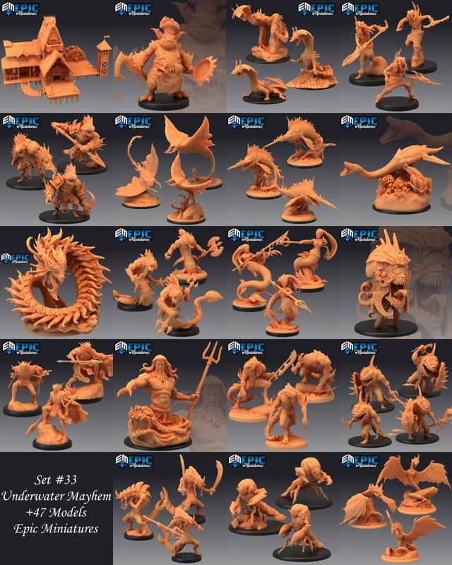 Underwater Mayhem Set / Sea & Water Encounter / Ocean Collection / Pre-Supported