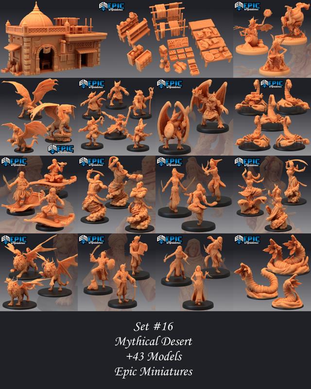 Mythical Desert Set / Oriental Encounter / Arabian Nights Collection / Pre-Supported