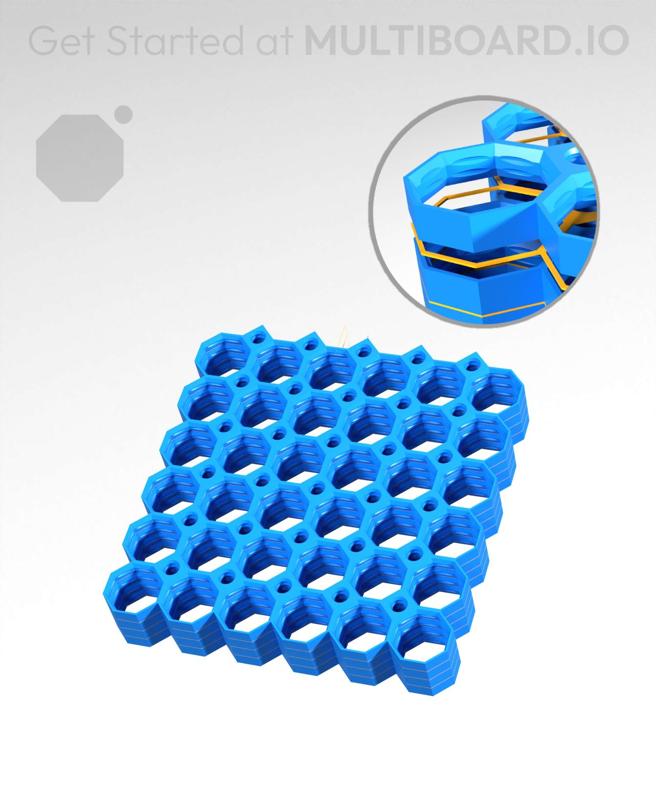 6x6 Multiboard Side Tile - x4 Multi-Material Stack