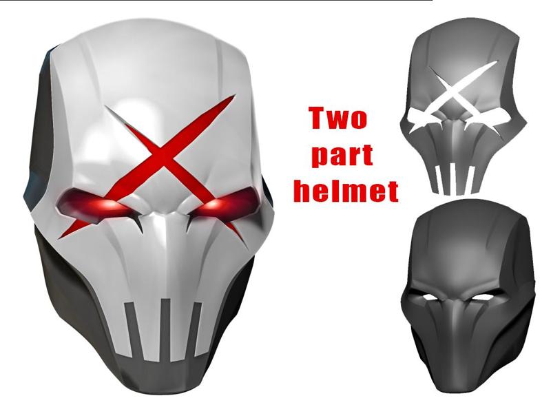 Red X Mask Helmet