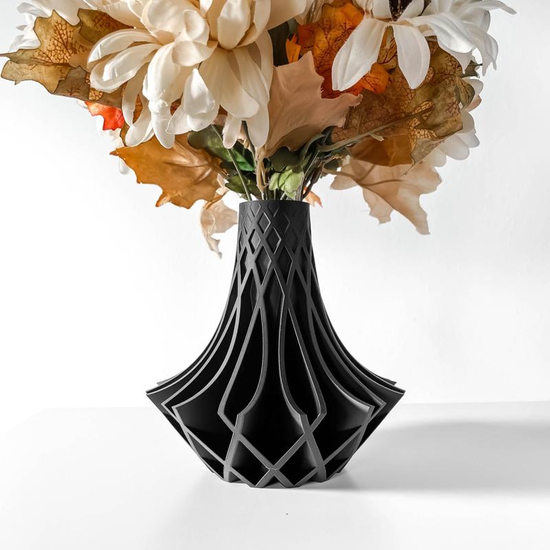 The Kiva Vase, Modern and Unique Home Decor for Dried and Preserved Flower Arrangement  | STL File