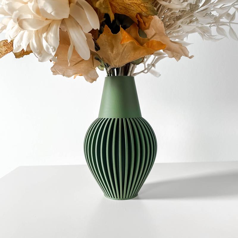 The Donos Vase, Modern and Unique Home Decor for Dried and Preserved Flower Arrangement  | STL File
