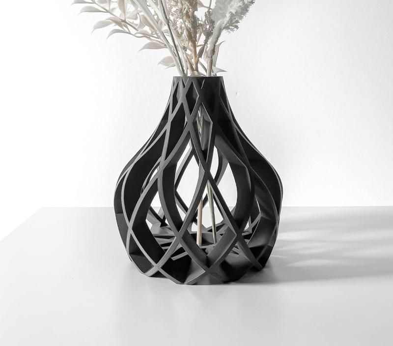 The Vukan Vase, Modern and Unique Home Decor for Dried and Preserved Flower Arrangement  | STL File
