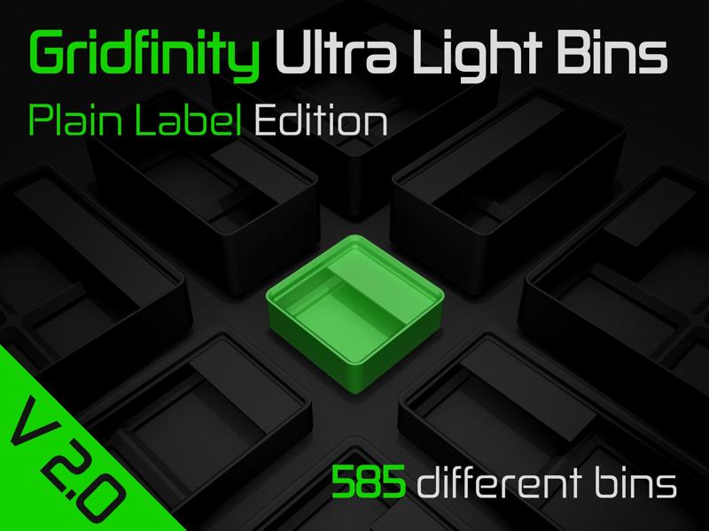 Gridfinity Ultra Light Bins - Plain Lable Edition