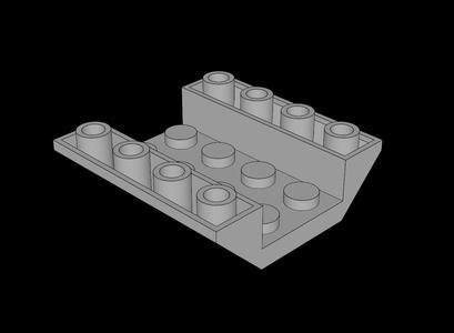 Lego Compatible (4854.dat) Slope Brick 45  4 x  4 Double Inverted with Open Centre