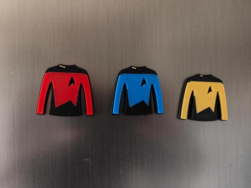 Star Trek TNG uniform shirt fridge magnet