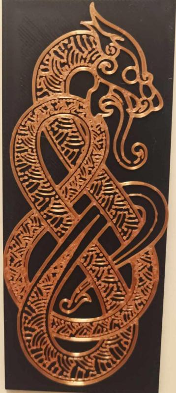 Viking  dragon plaquet bookmark