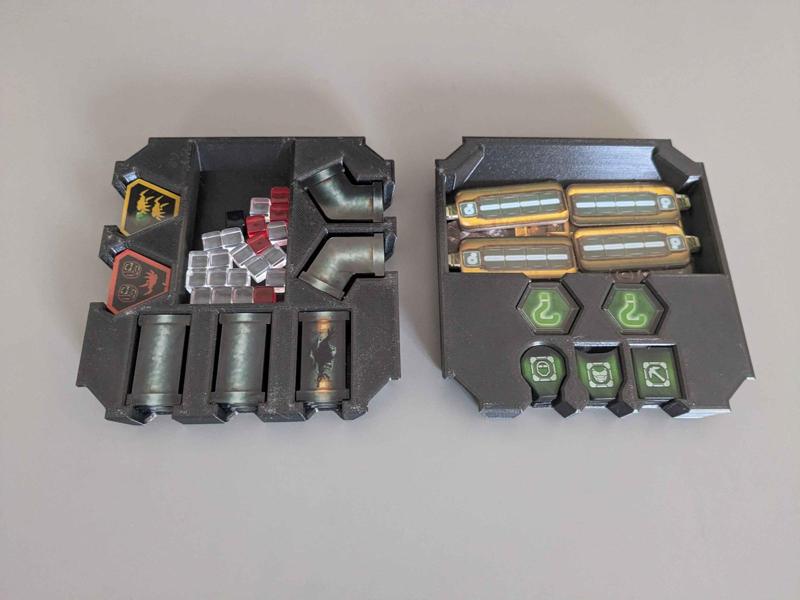 Space Rig and Biomes Expansions Organizers - Deep Rock Galactic The Board Game